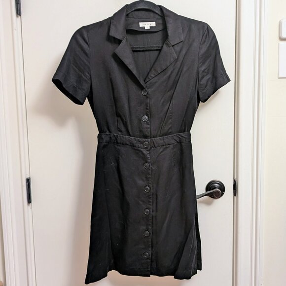 The Notch Collar Two Piece Dress in Black - Picture 4 of 8
